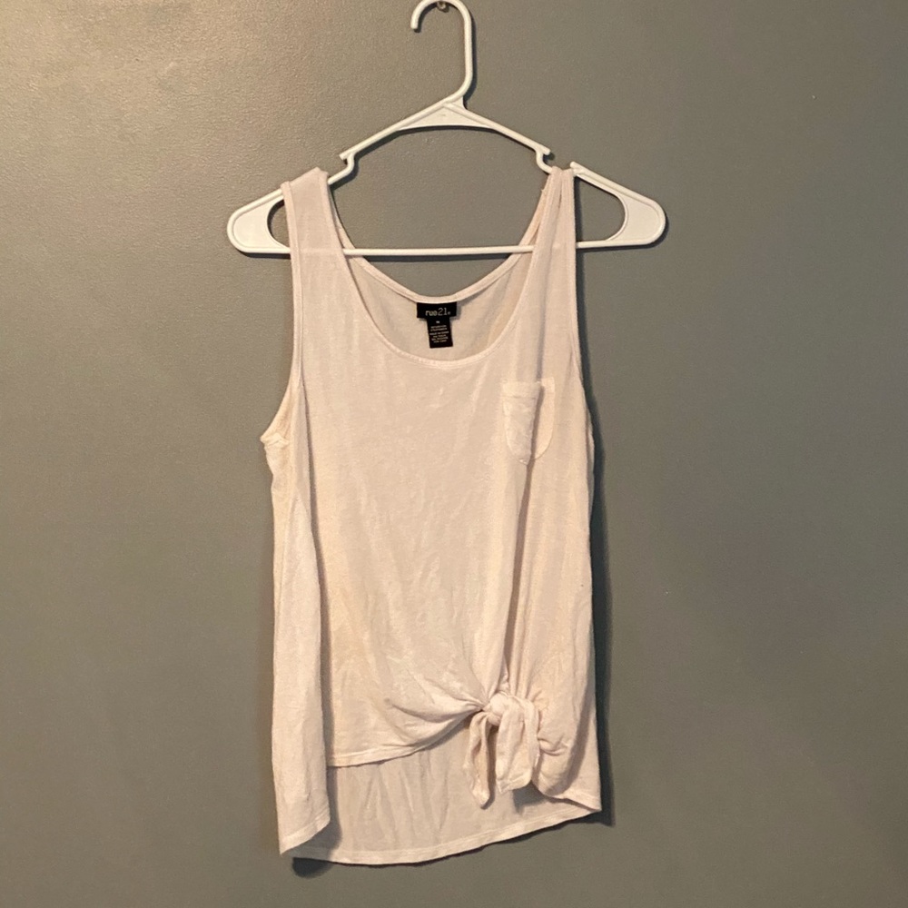 White tank with tie